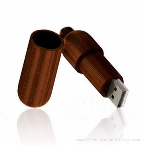 Wooden USB Flash Drive, High Reading and Writing Speed, Free Logo Engraving/Printing, Package